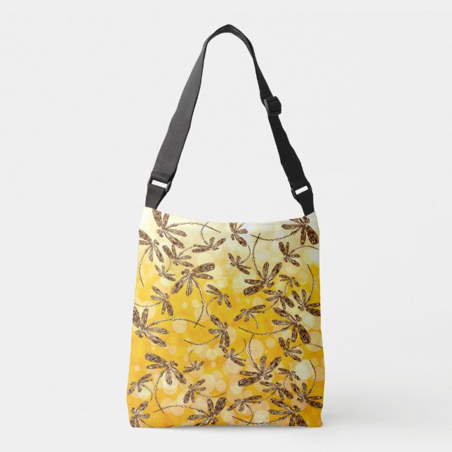 Dragonfly Sunshine Crossbody Bag (Front)