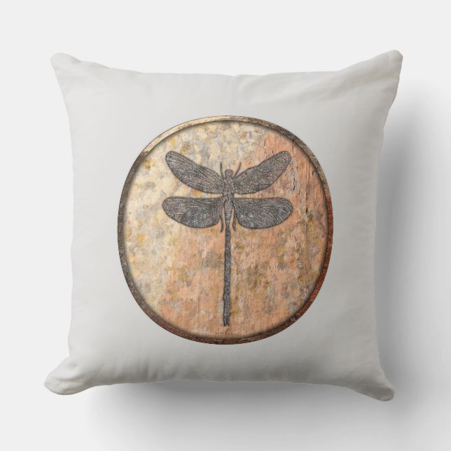 Dragonfly Talking Canyons, New Mexico Throw Pillow (Front)