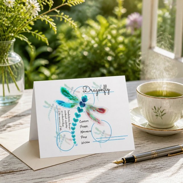 Dragonfly | Teal Note Cards (Creator Uploaded)