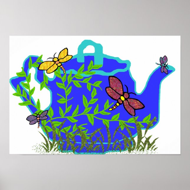 Dragonfly Teapot poster (Front)
