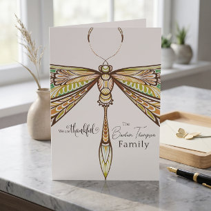 Dragonfly Thank You Folded Note Card