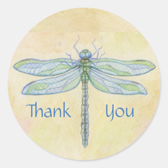 Dragonfly thank you sticker (Front)