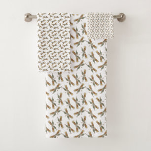 Dragonfly Themed Bathroom Decor Bath Towel Set