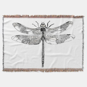 Dragonfly Throw Rug Blanket