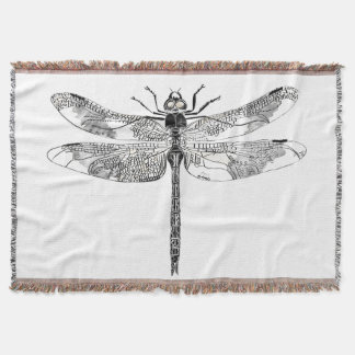 Dragonfly Throw Rug Blanket