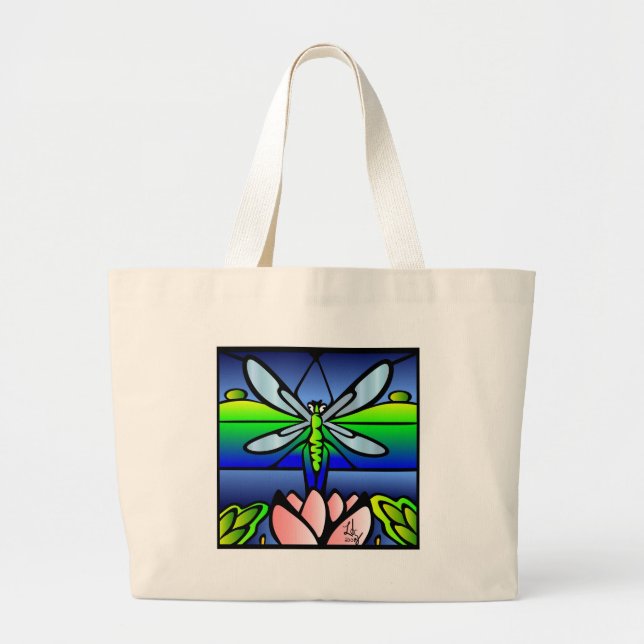 Dragonfly Tiffany Style Tote bag (Front)
