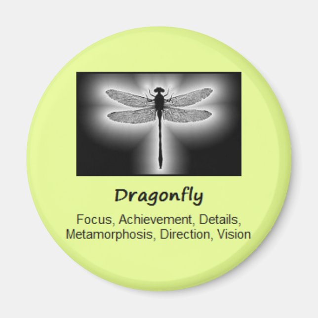 Dragonfly Totem Animal Spirit Meaning Magnet (Front)