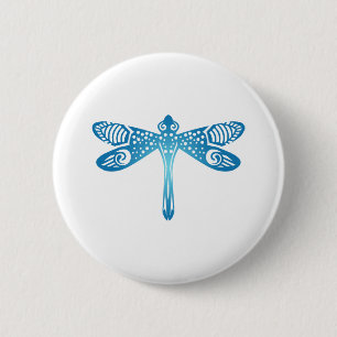 Dragonfly Tribal Tattoo Gift Idea 2 Inch Round Button