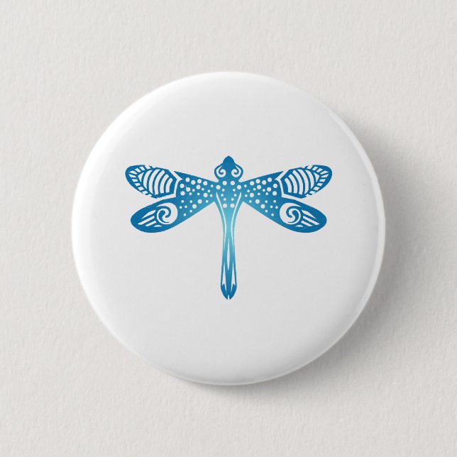 Dragonfly Tribal Tattoo Gift Idea 2 Inch Round Button (Front)