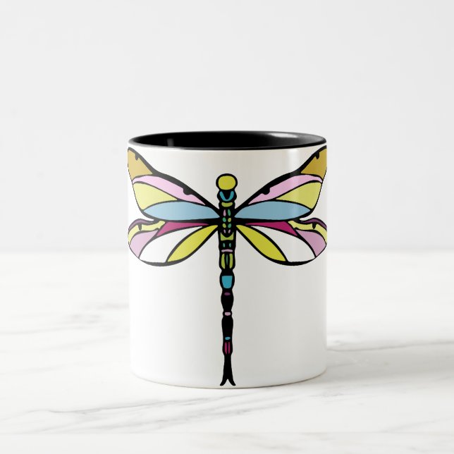 Dragonfly Two-Tone Coffee Mug (Center)