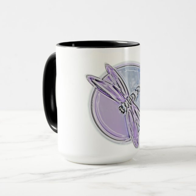 Dragonfly W Purple Mug (Front Left)