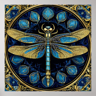 Dragonfly Wall Art Print Nature Insect Decor