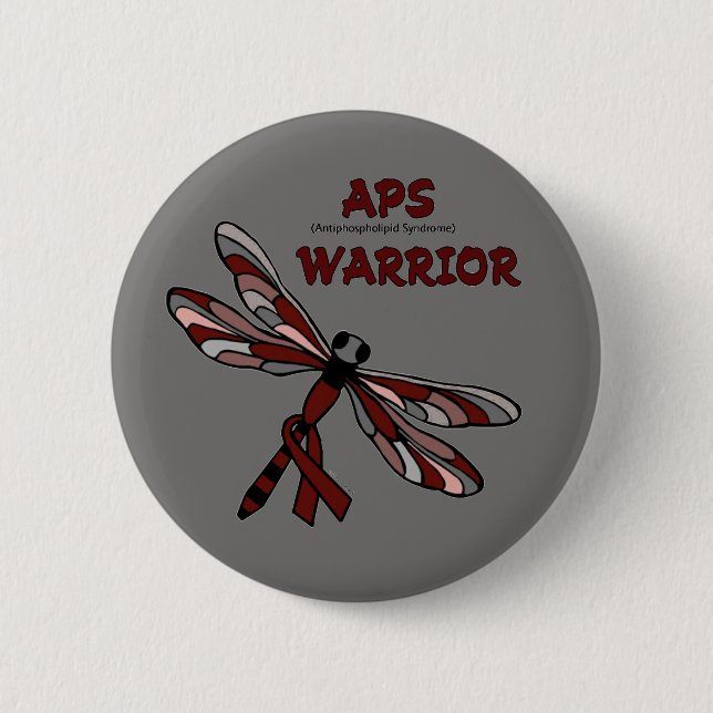 Dragonfly/Warrior...APS 2 Inch Round Button (Front)