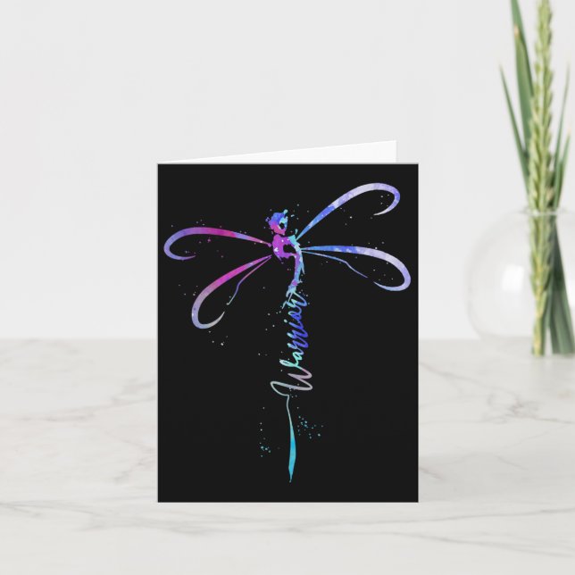Dragonfly Warrior Semicolon Suicide Prevention Awa Card (Front)