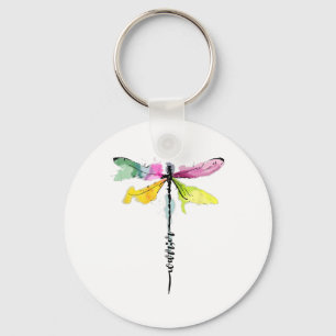 Dragonfly Warrior Semicolon Suicide Prevention Awa Keychain
