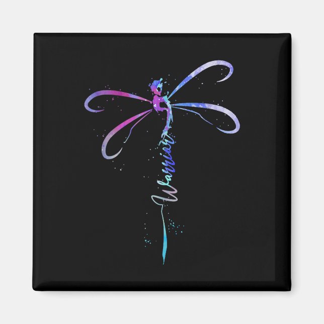 Dragonfly Warrior Semicolon Suicide Prevention Awa Magnet (Front)