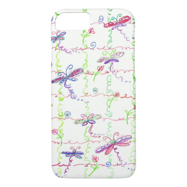 Dragonfly Watercolor Bug Insect Art Case-Mate iPhone Case (Back)