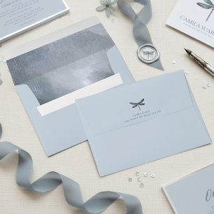 Dragonfly Watercolor Light Blue ID1310 Envelope