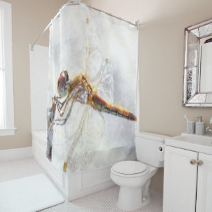 Dragonfly Watercolor Pastel White Background