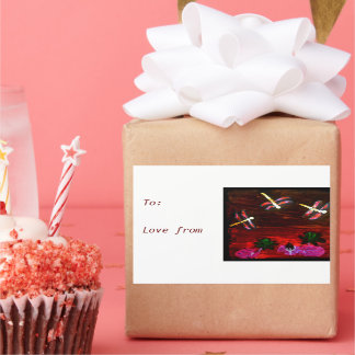 Dragonfly Waterlily Pond Sticker