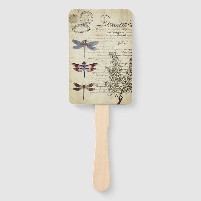 Dragonfly Wedding Fan (Front)