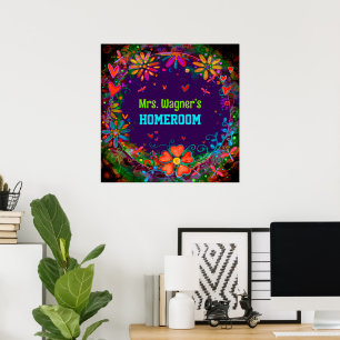 Dragonfly Whimsical Purple Popular Classroom Poster
