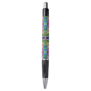 Dragonfly Wildflower Garden Abstract Floral Pen