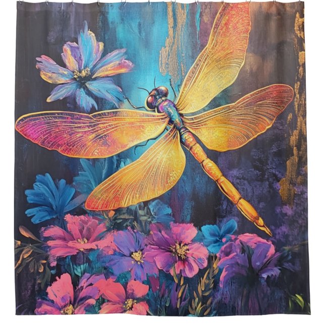 Dragonfly Wings & Intricate Coloured Flowers (Front)