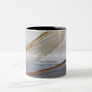 Dragonfly Wings Macro with Shakespeare Quote Mug