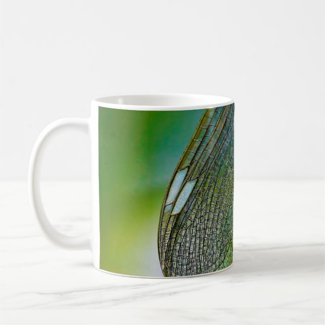 Dragonfly wings nature close insect coffee mug (Left)