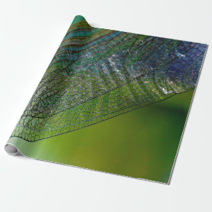 Dragonfly wings nature close insect wrapping paper
