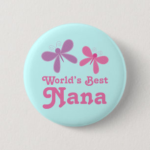 Dragonfly World's Best Nana Gift 2 Inch Round Button
