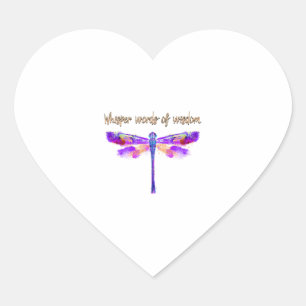 Dragonfly xoxo heart sticker
