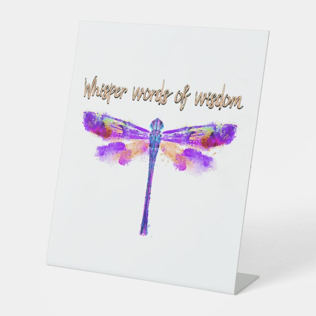 Dragonfly xoxo pedestal sign (Front)