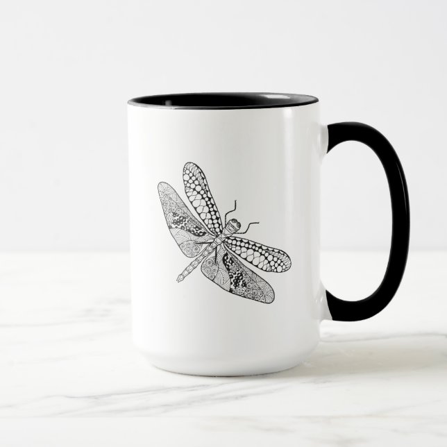 Dragonfly Zendoodle Mug (Right)