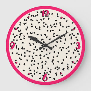 Dragonfruit / Dragon Fruit Stylized Fruit Slice Large Clock