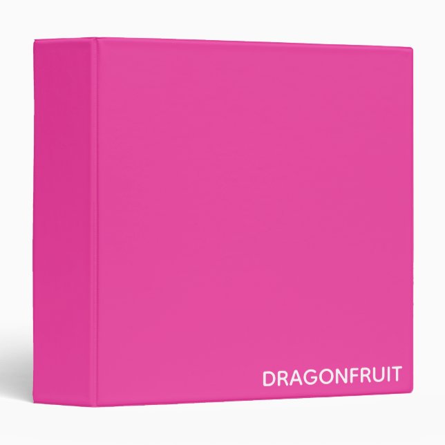 Dragonfruit pink colour name binder (Front/Spine)