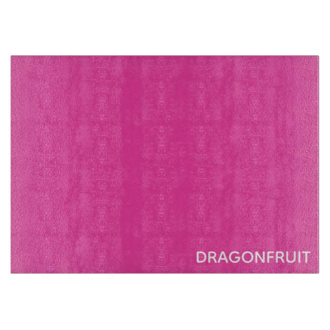 Dragonfruit pink colour name cutting board (Front)