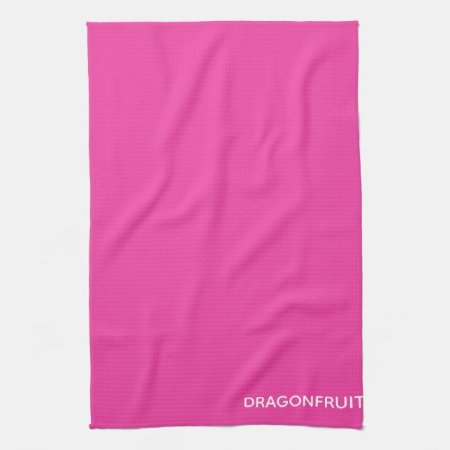 Dragonfruit pink colour name kitchen towel (Vertical)