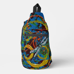 dragongfly abstract Sling Bag