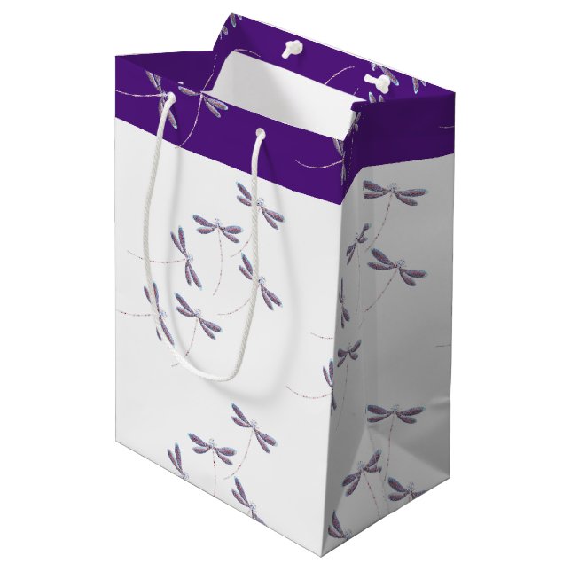 Dragonlies dans le sac cadeau moyen en vol (Devant Angle)
