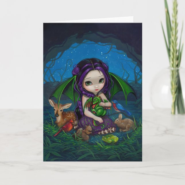 "Dragonling Garden III" Greeting Card (Front)