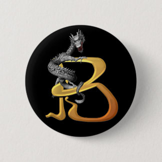 Dragonlore Initial B 2 Inch Round Button