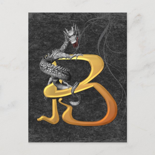 Dragonlore Initial B Postcard (Front)
