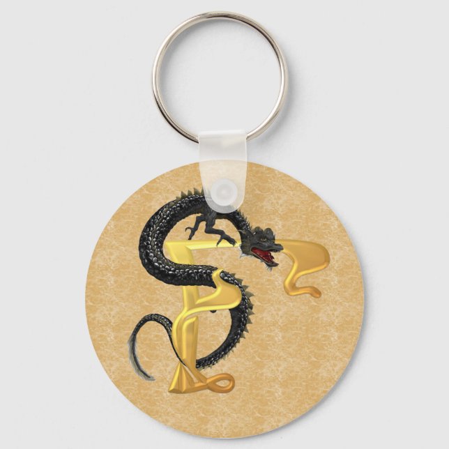 Dragonlore Initial F Keychain (Front)