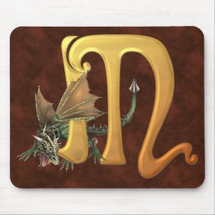 Dragonlore Initial M Mouse Pad