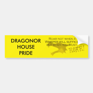 Dragonor House Pride Bumpersticker With Motto Bumper Sticker