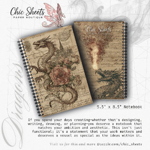 Dragons and Medieval Imagery 5.5"x8.5" Deluxe Notebook