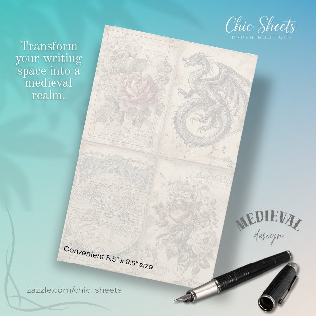 Dragons and Medieval-Influenced Design  Stationery (Creator Uploaded)
