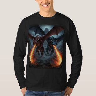 Dragons approaching Long Sleeve T-Shirt Halloween